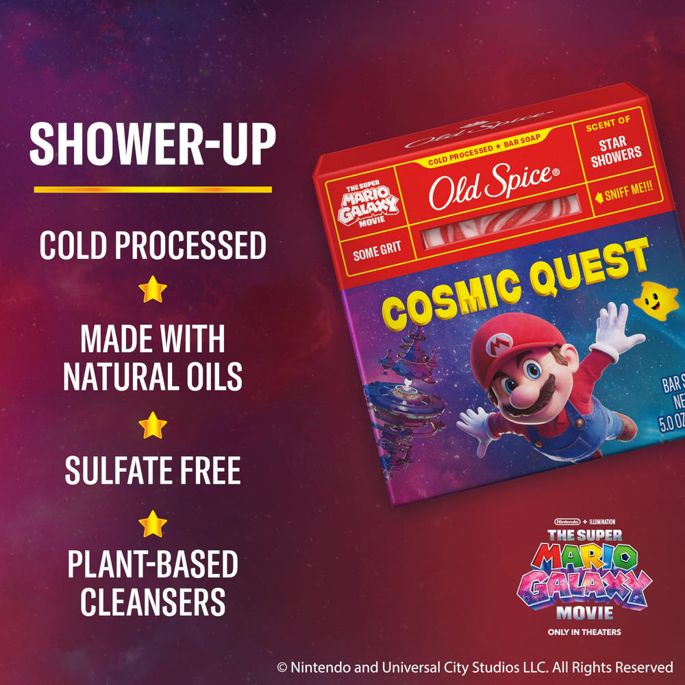 Old Spice Cosmic Quest bar close-up showing texture and natural oils