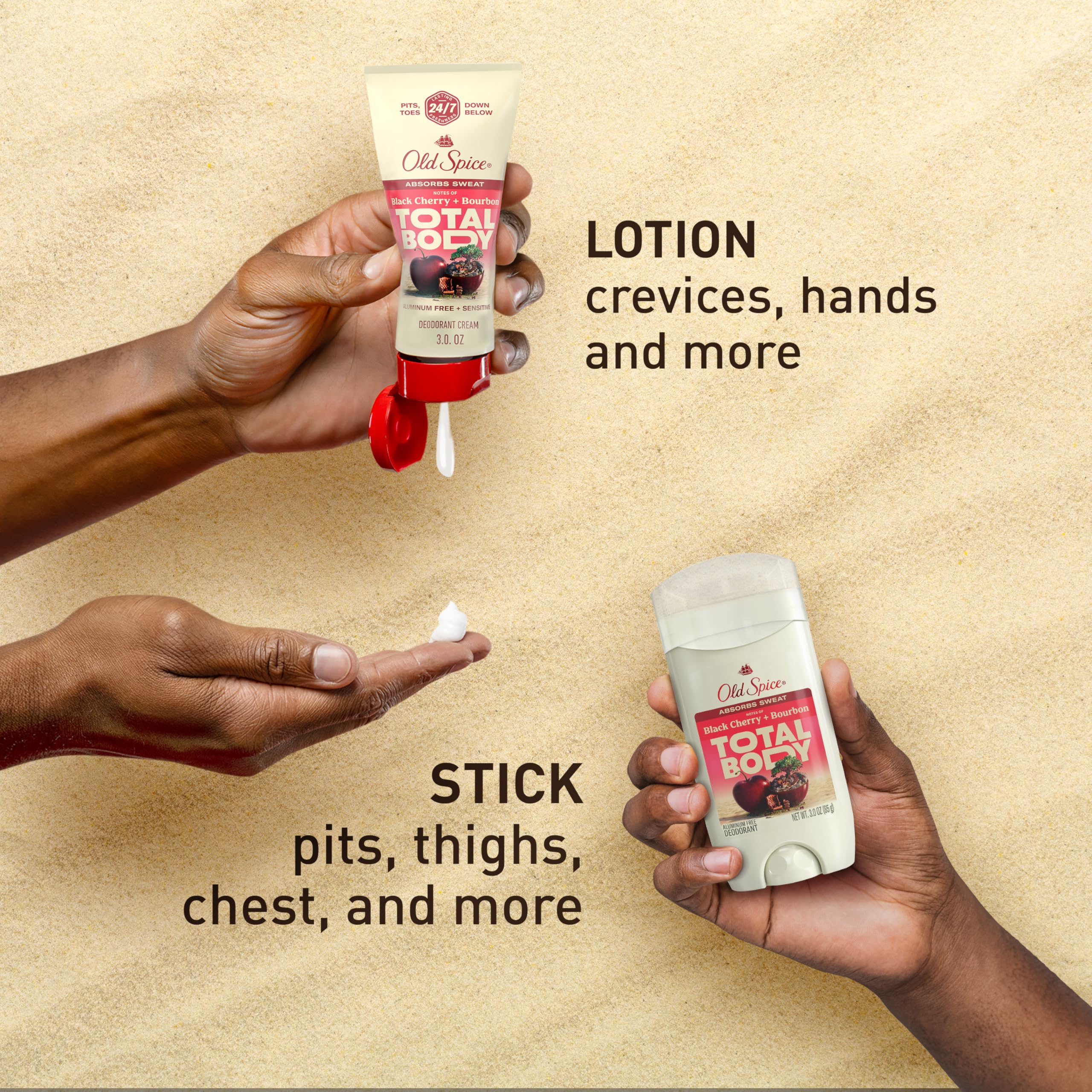 Etiqueta de seguridad de 24 horas de Old Spice crema desodorante corporal