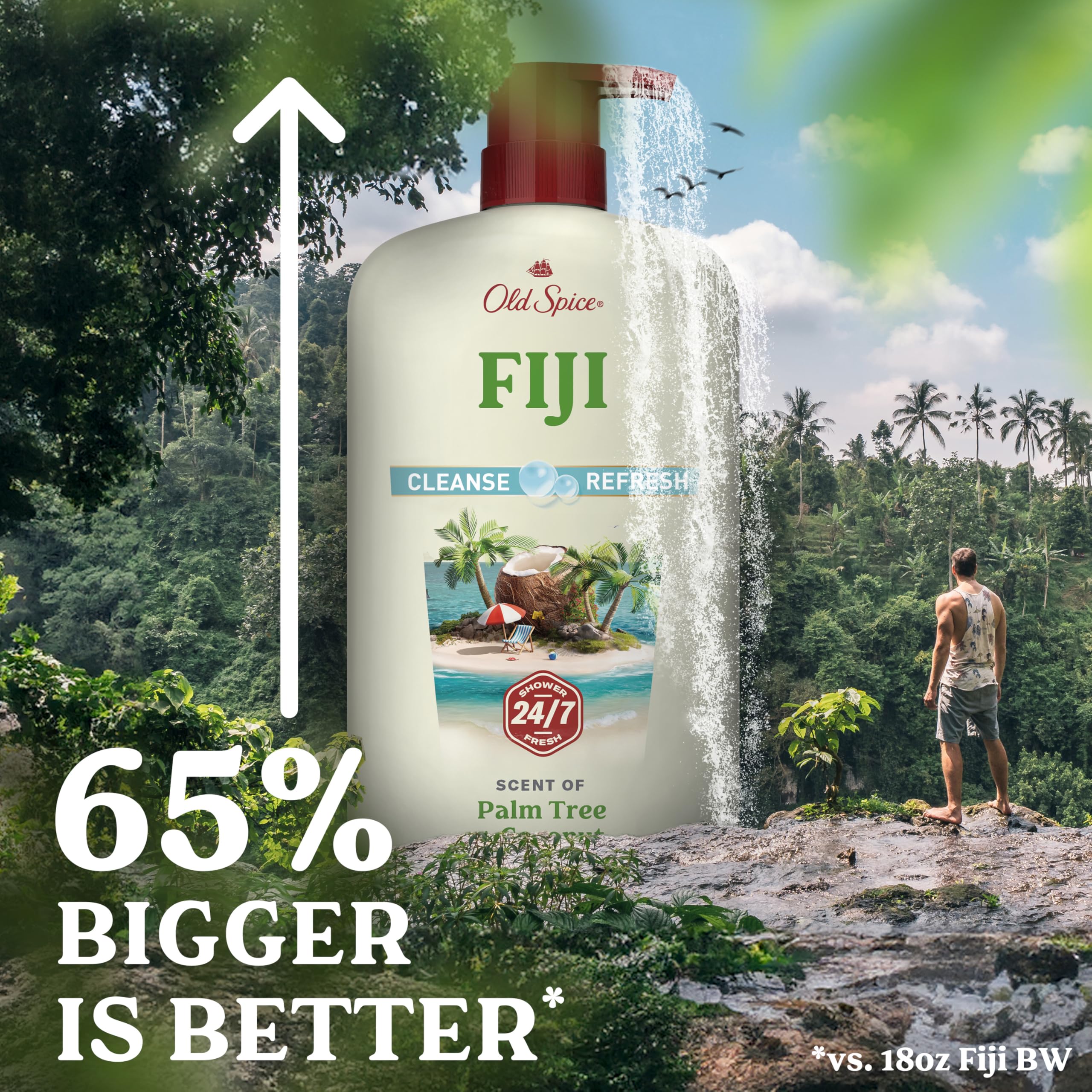 Old Spice daily shower routine image suggesting post-workout refresh
