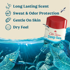 Old Spice Deep Sea application demonstrates quick odor protection during workouts.