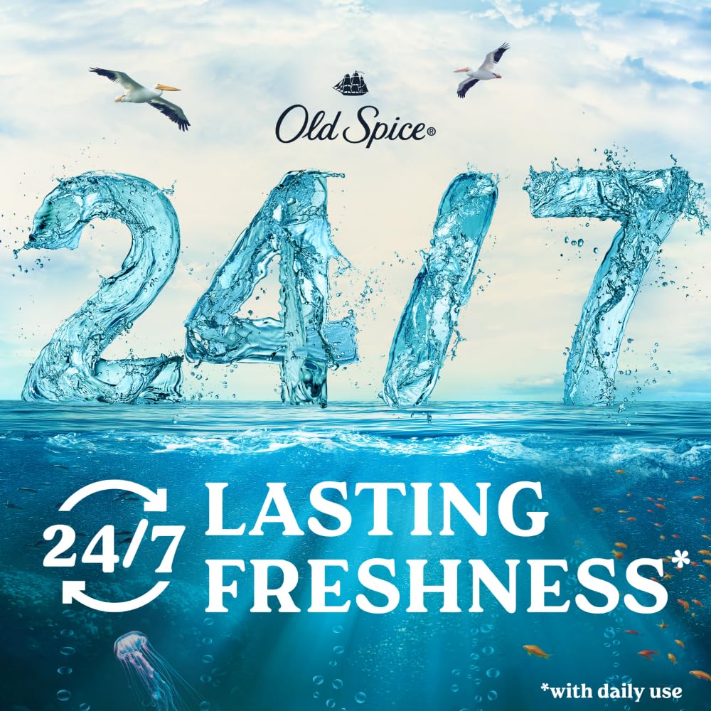 Old Spice Deep Sea odor protection keeps you confident during errands.