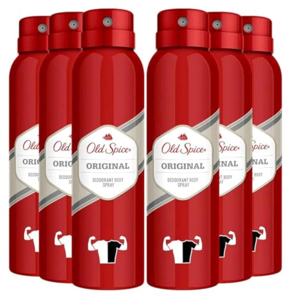 Old Spice original scent body spray bottle for all-day freshness and quick-dry protection.