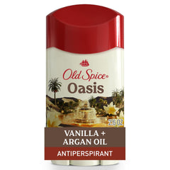 Old Spice Desodorante Antitranspirante Oasis, botella frontal, frescura duradera todo el día.