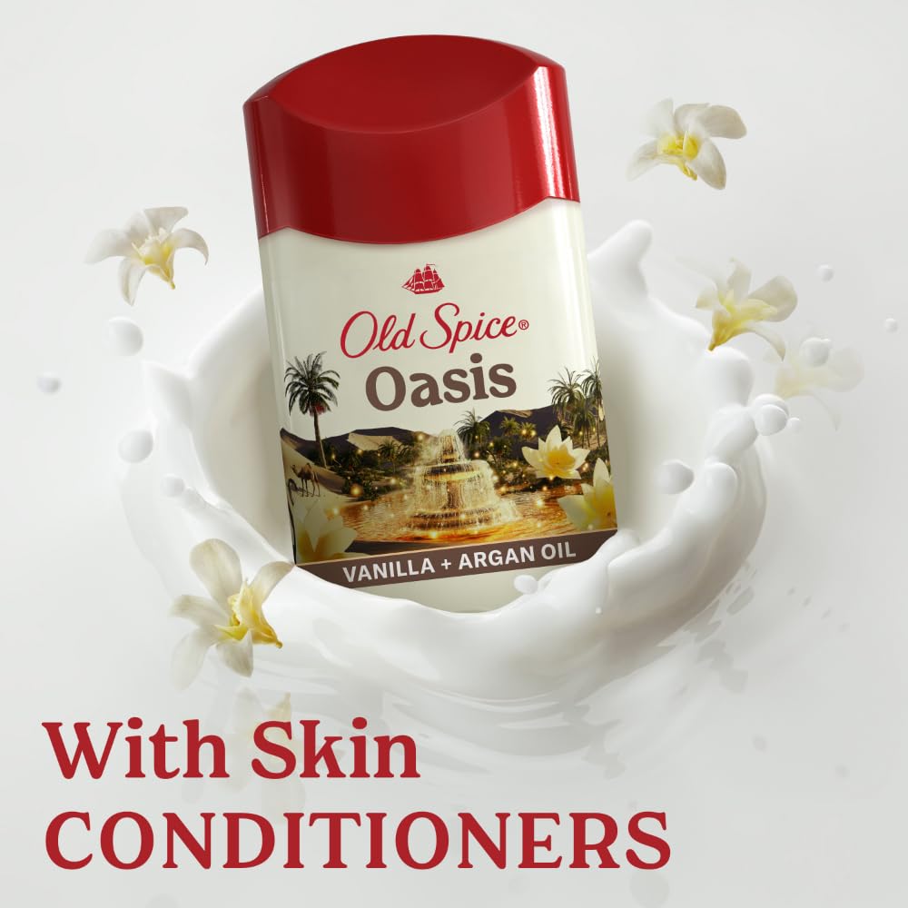 Old Spice Oasis, aroma-vanilla, nota principal de vainilla para un aroma agradable.