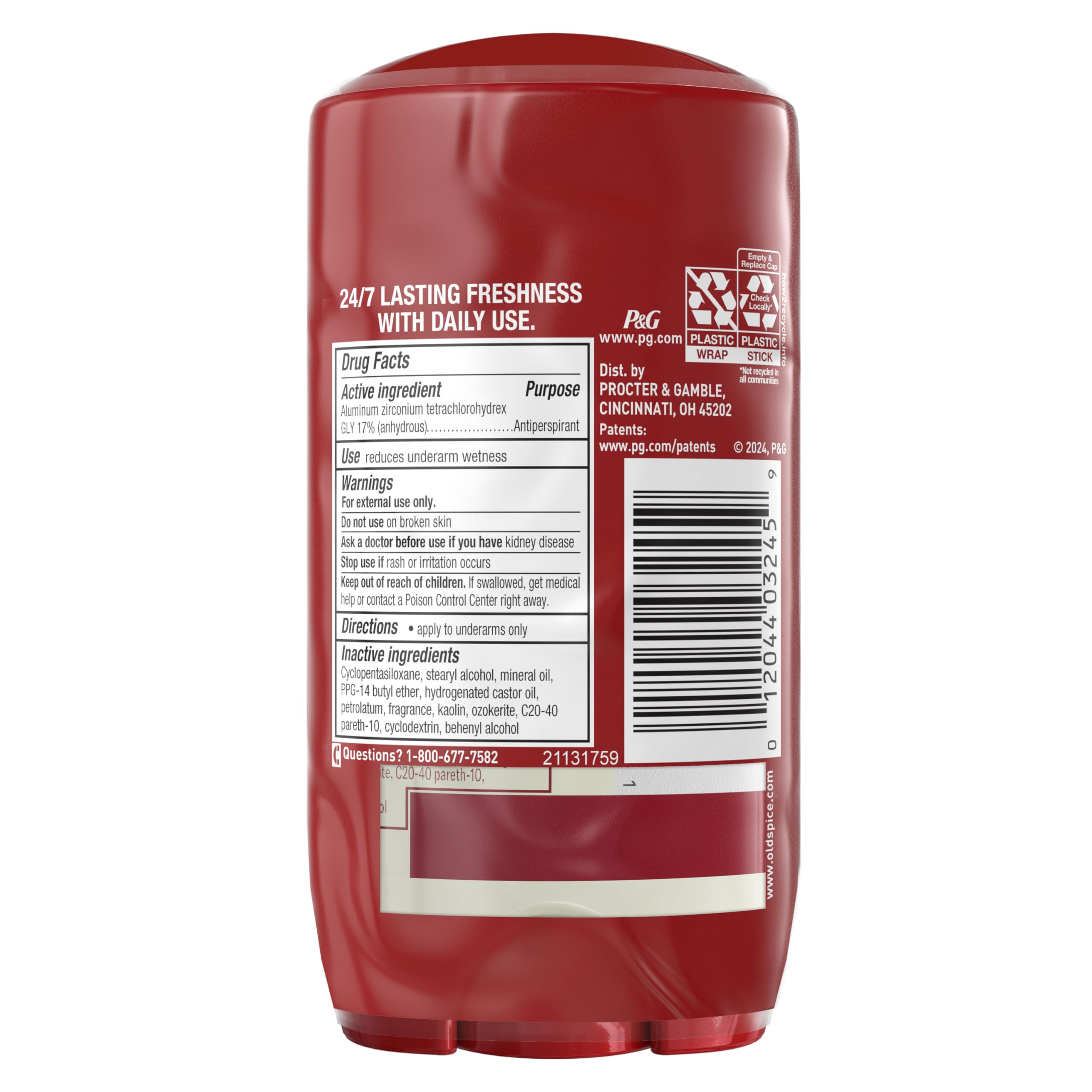 Old Spice Dry Feel, fragancia Océano Profundo con olas y algas, sensación revitalizante.