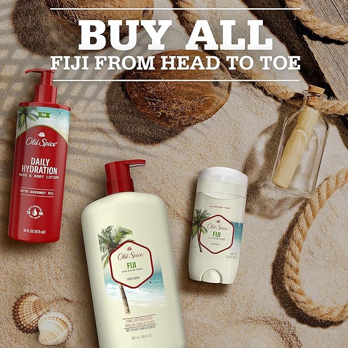 Old Spice Fiji envase compacto para llevar en bolso.