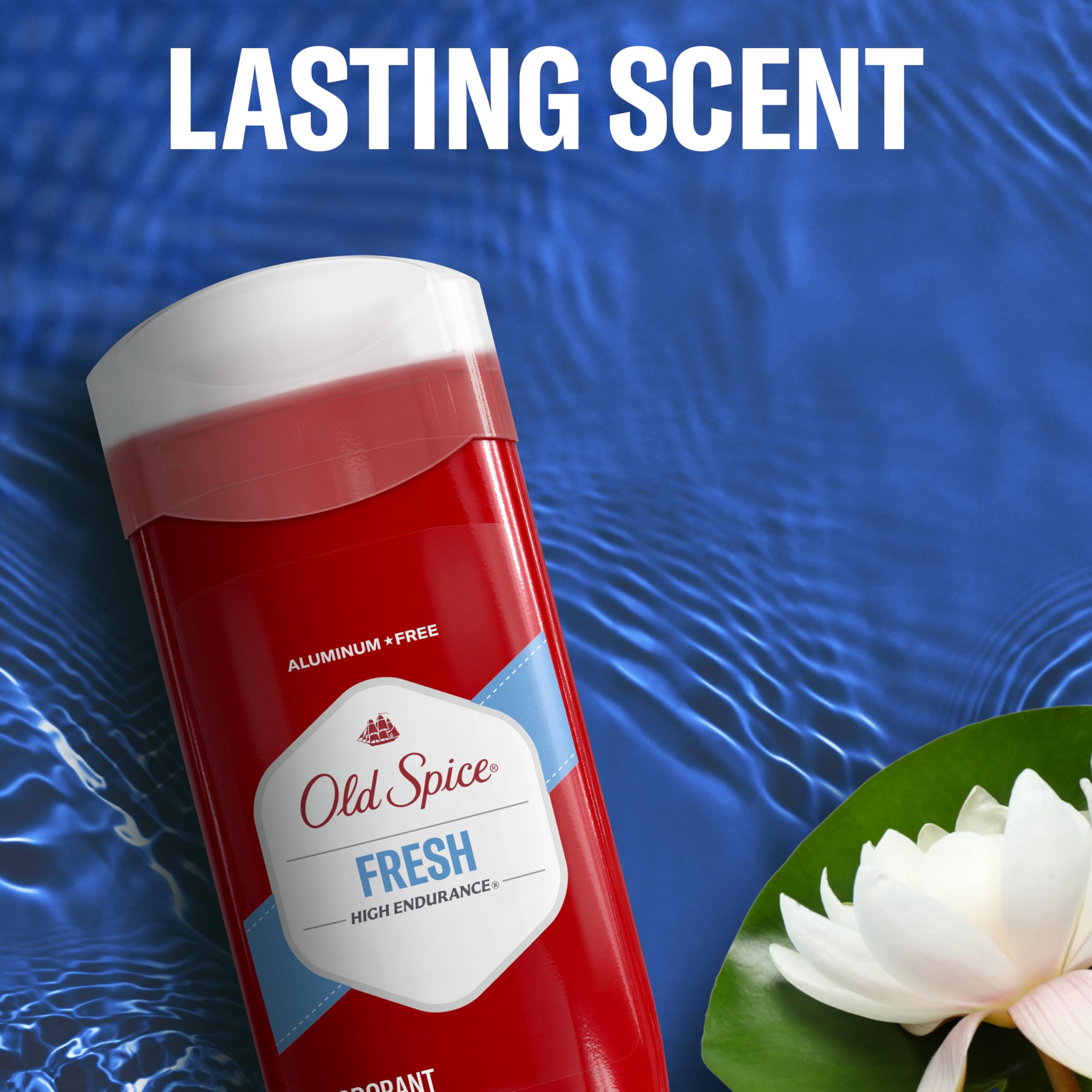 Old Spice desodorante, aroma fresco y etiqueta visible para llevar