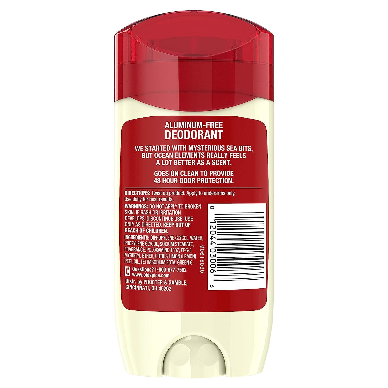 Old Spice desodorante hombre elementos del mar, enfoque en aroma refrescante.
