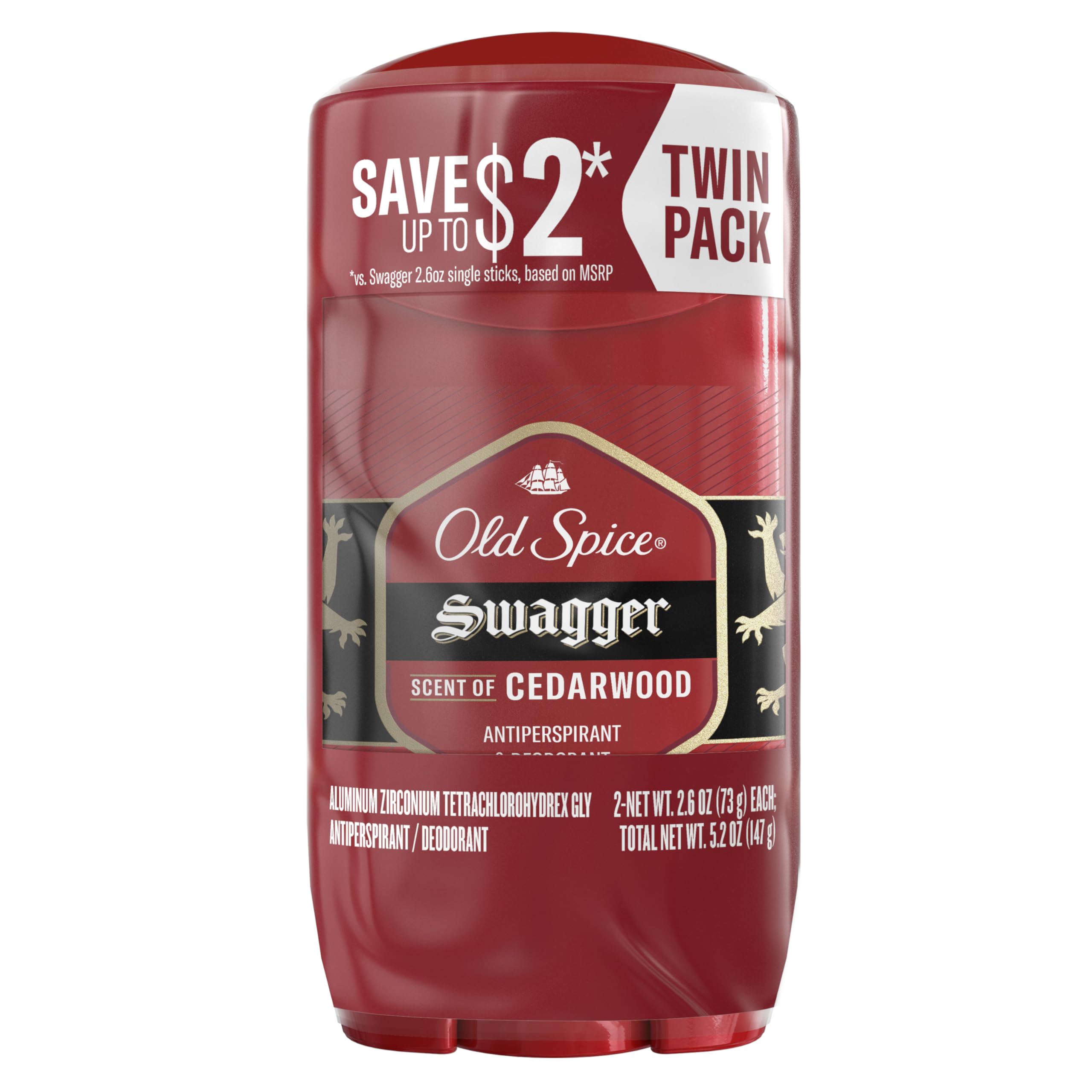 Desodorante invisible Old Spice para hombres, paquete de dos piezas, protección diaria contra el sudor.