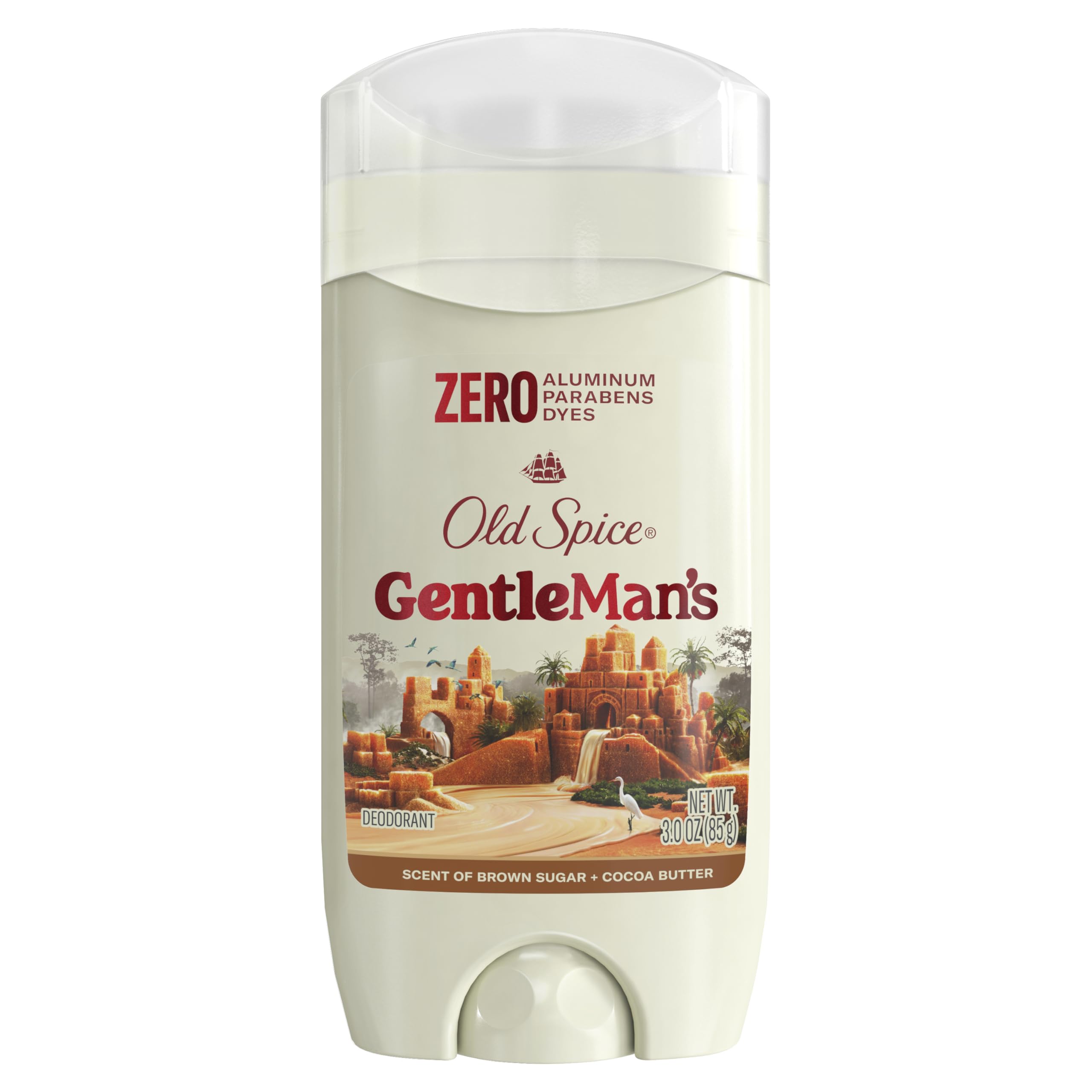 Old Spice desodorante sin aluminio, aplicación diaria para frescura constante.