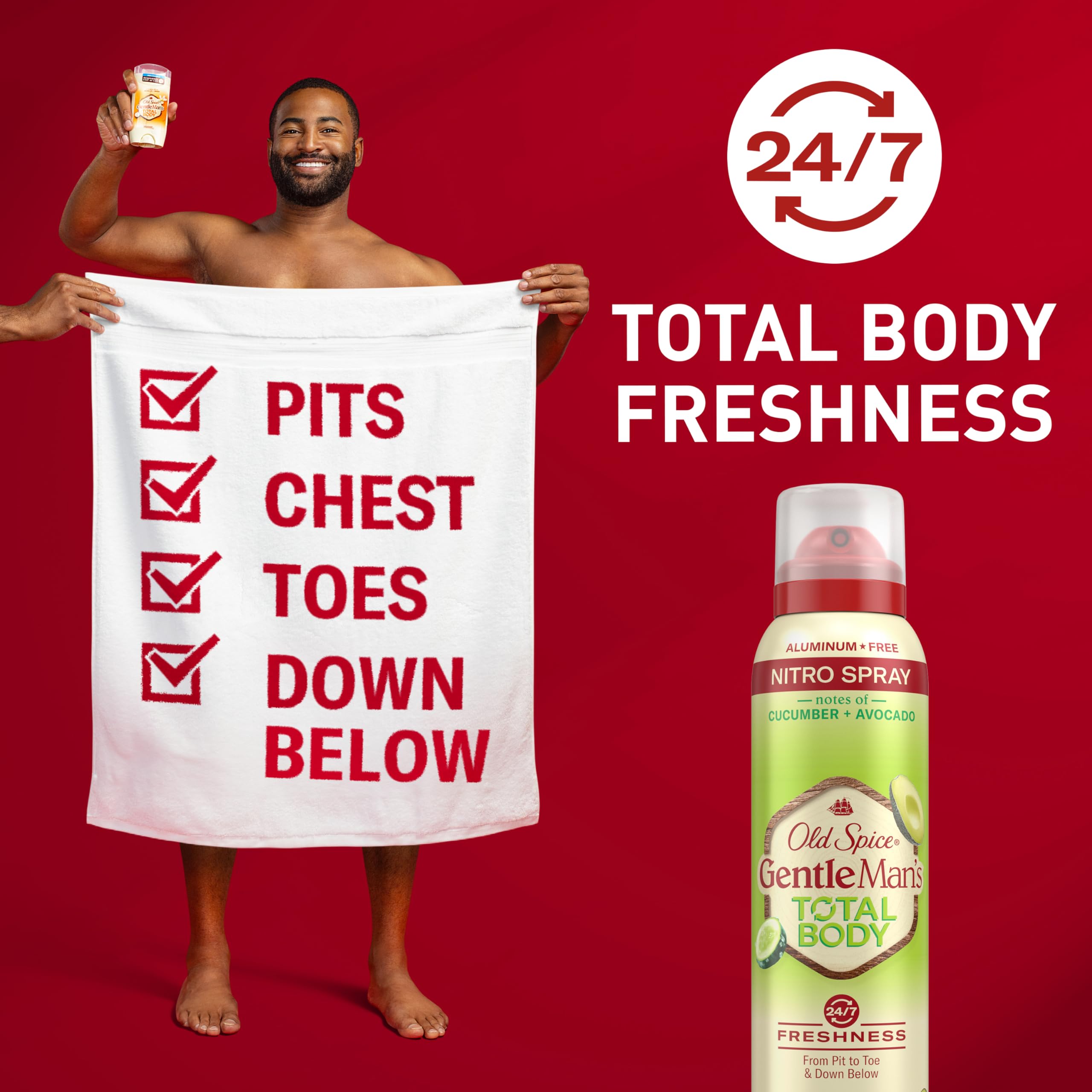 Aplicación sin contacto con Old Spice para frescura constante.