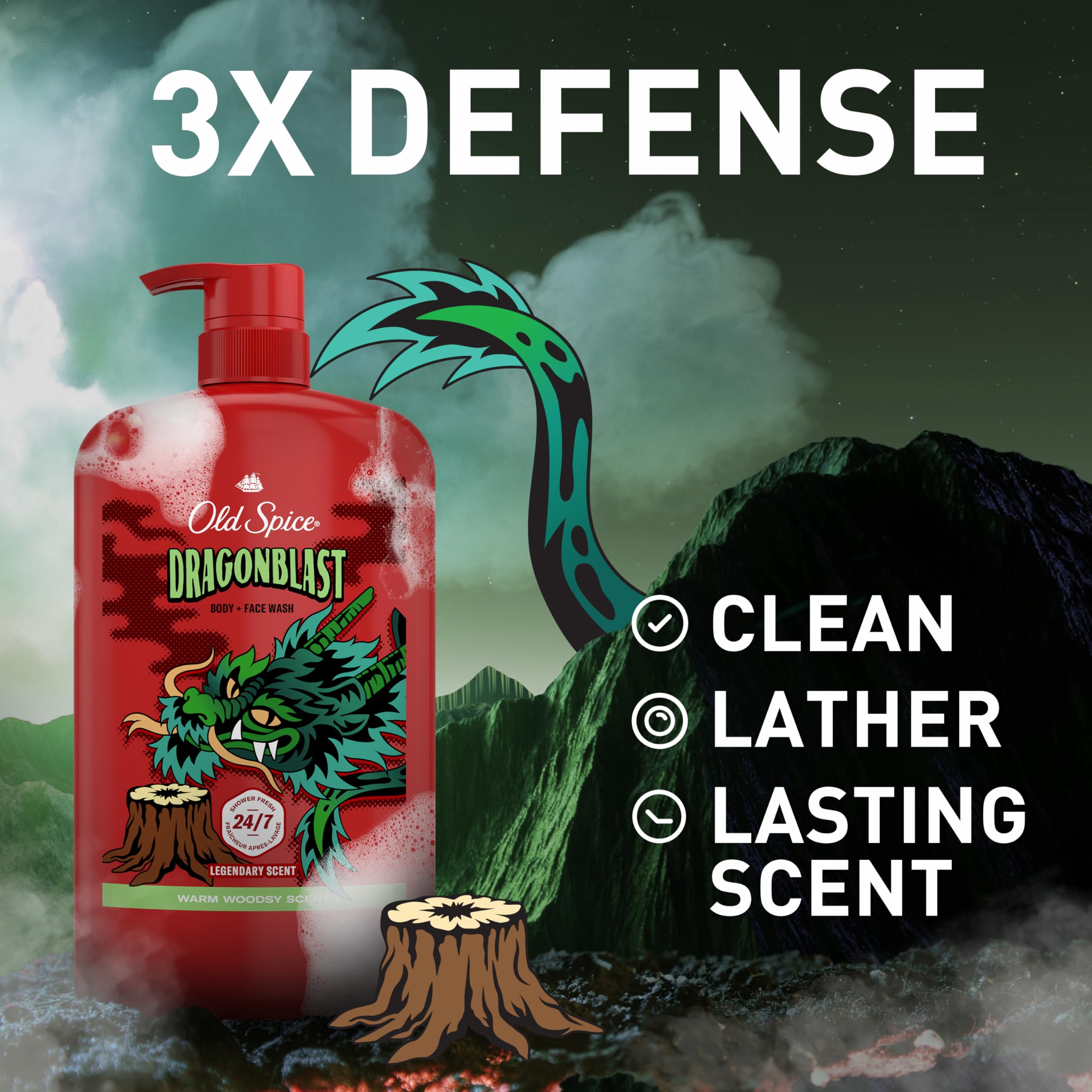 Dragonblast lather closeup highlighting rich foam and 3X defense