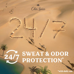 Old Spice Dry Feel desodorante, protección 24/7 contra sudor y olores.