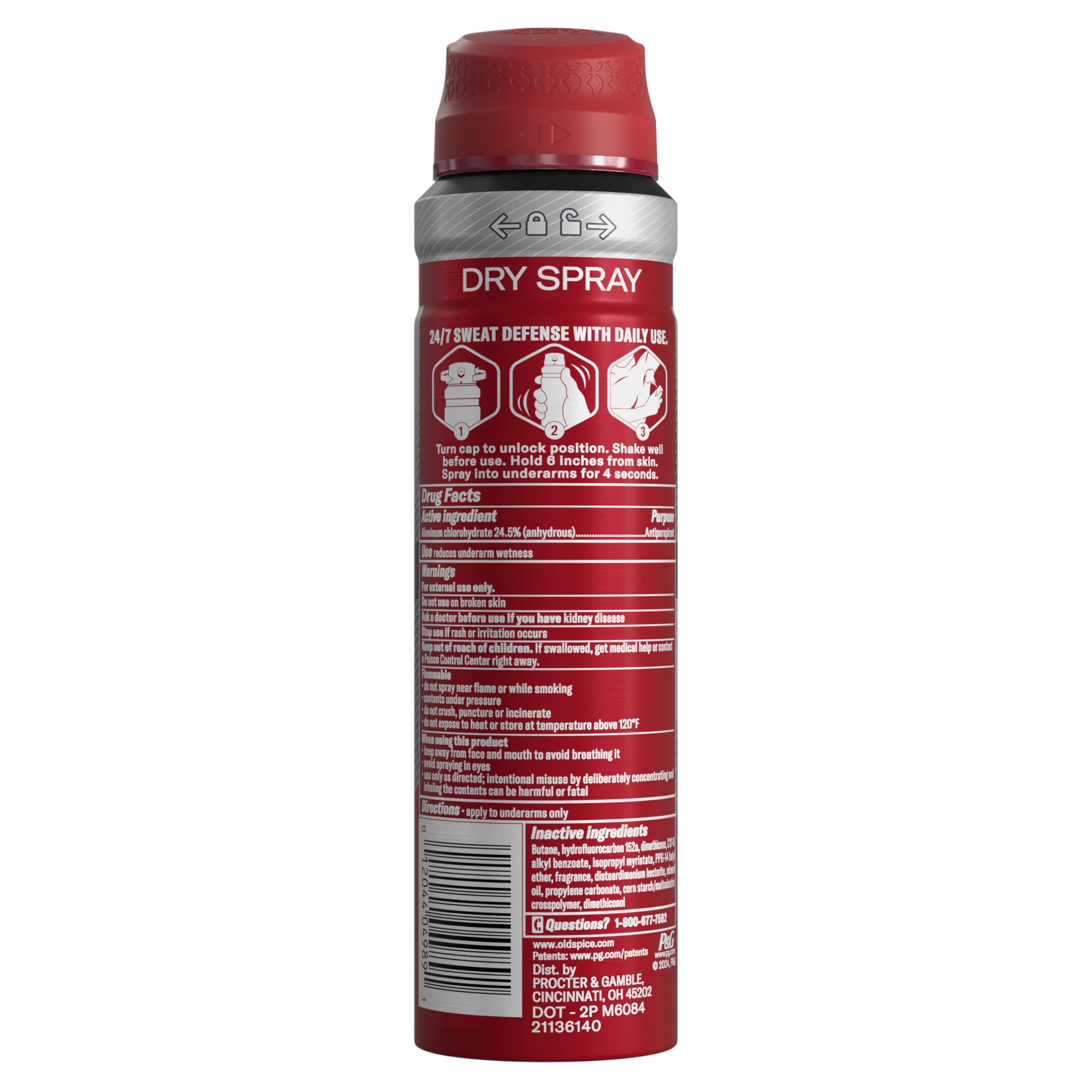 Old Spice Dry Spray combina cedro y limón para sensación fresca