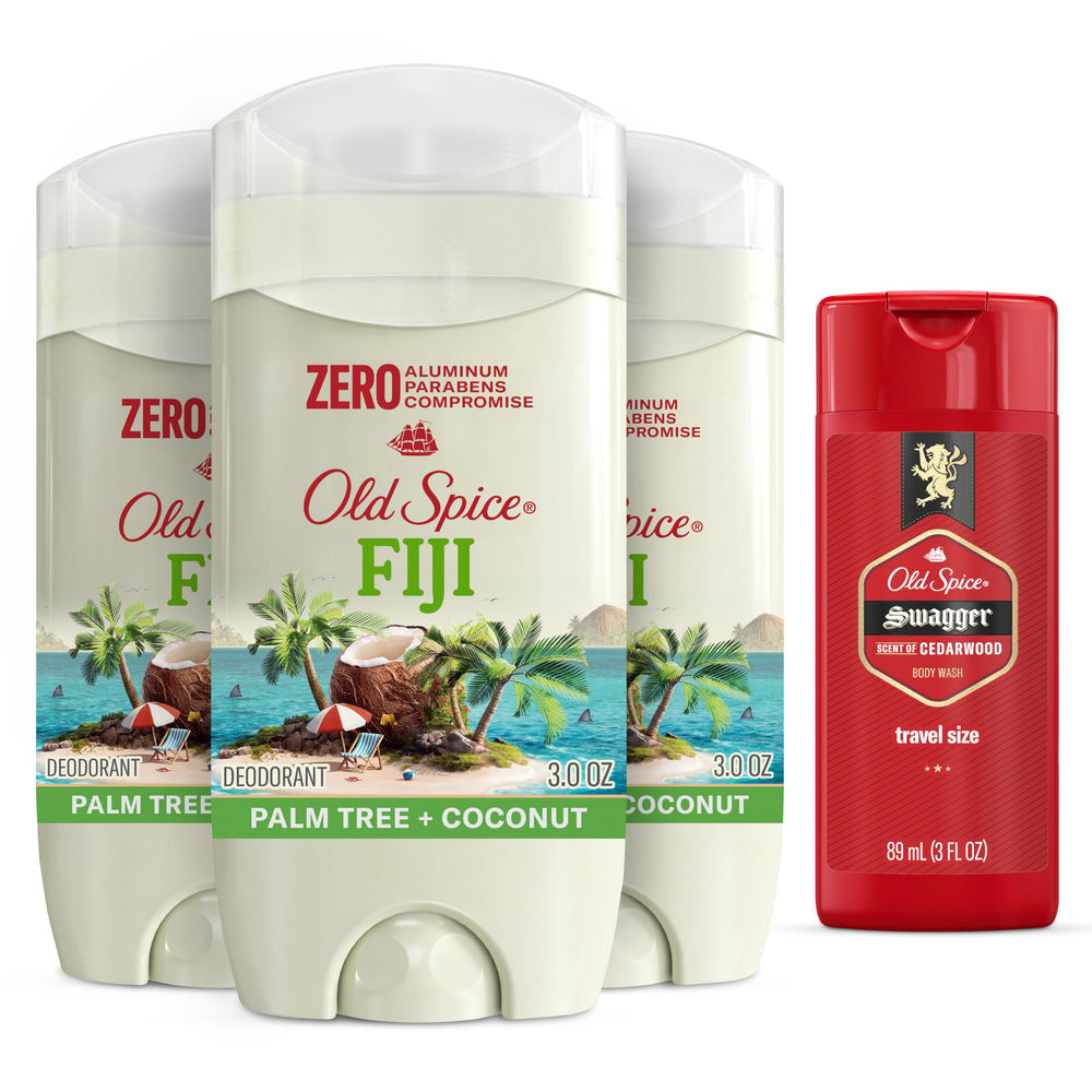 Old Spice Fiji Palm Tree deodorant 3oz pack for all-day freshness