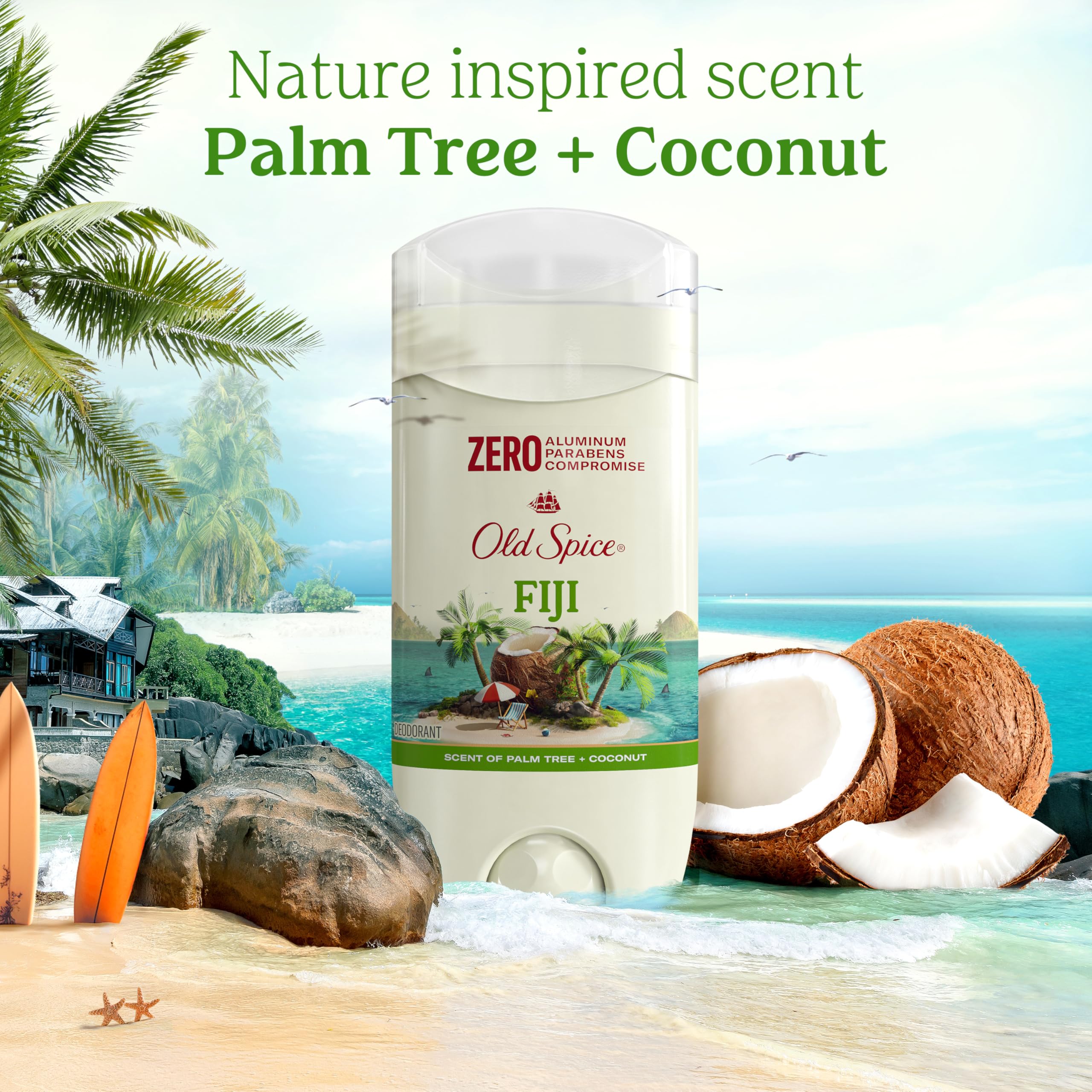 Label highlights Fiji Palm Tree fragrance for tropical daily use
