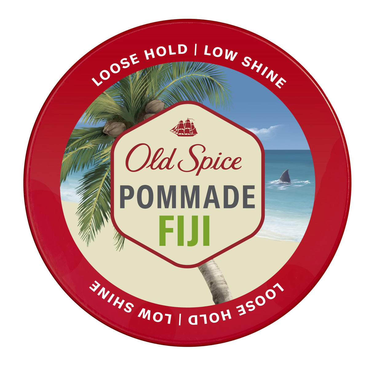 Old Spice Fiji Pomade: envase visible para hombre, fácil de almacenar