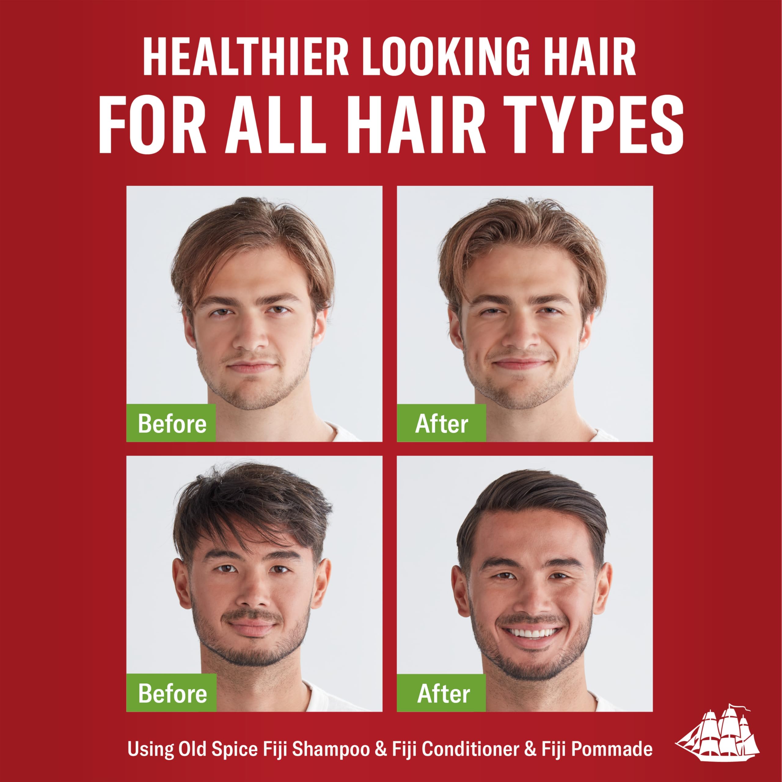 Old Spice Fiji Pomade textura ligera para estilo rápido