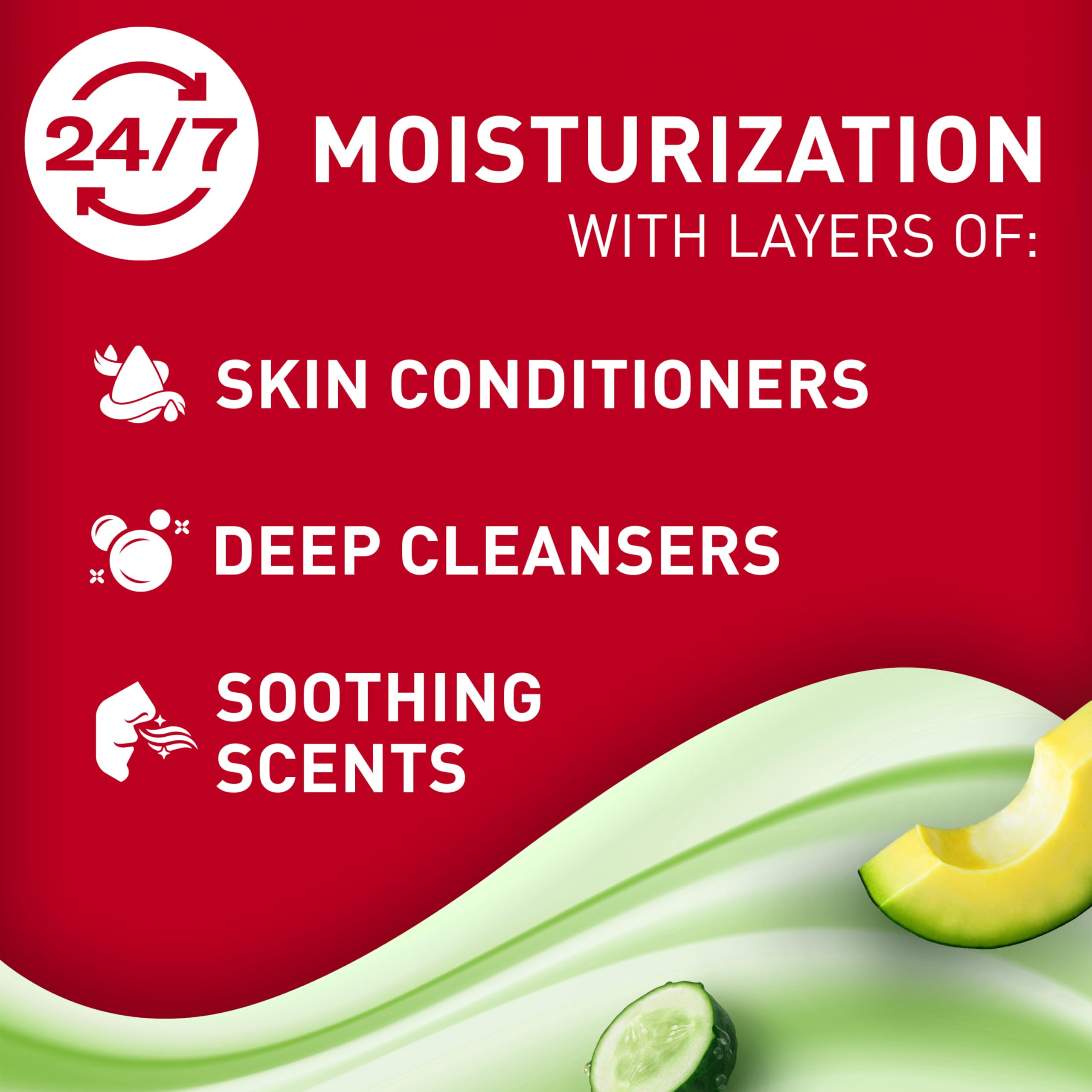 Old Spice fragancia pepino con aceite de aguacate para sensación fresca