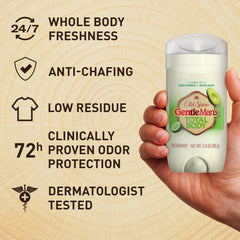 Fragancia pepino-aguacate de Old Spice, aroma fresco todo el día.