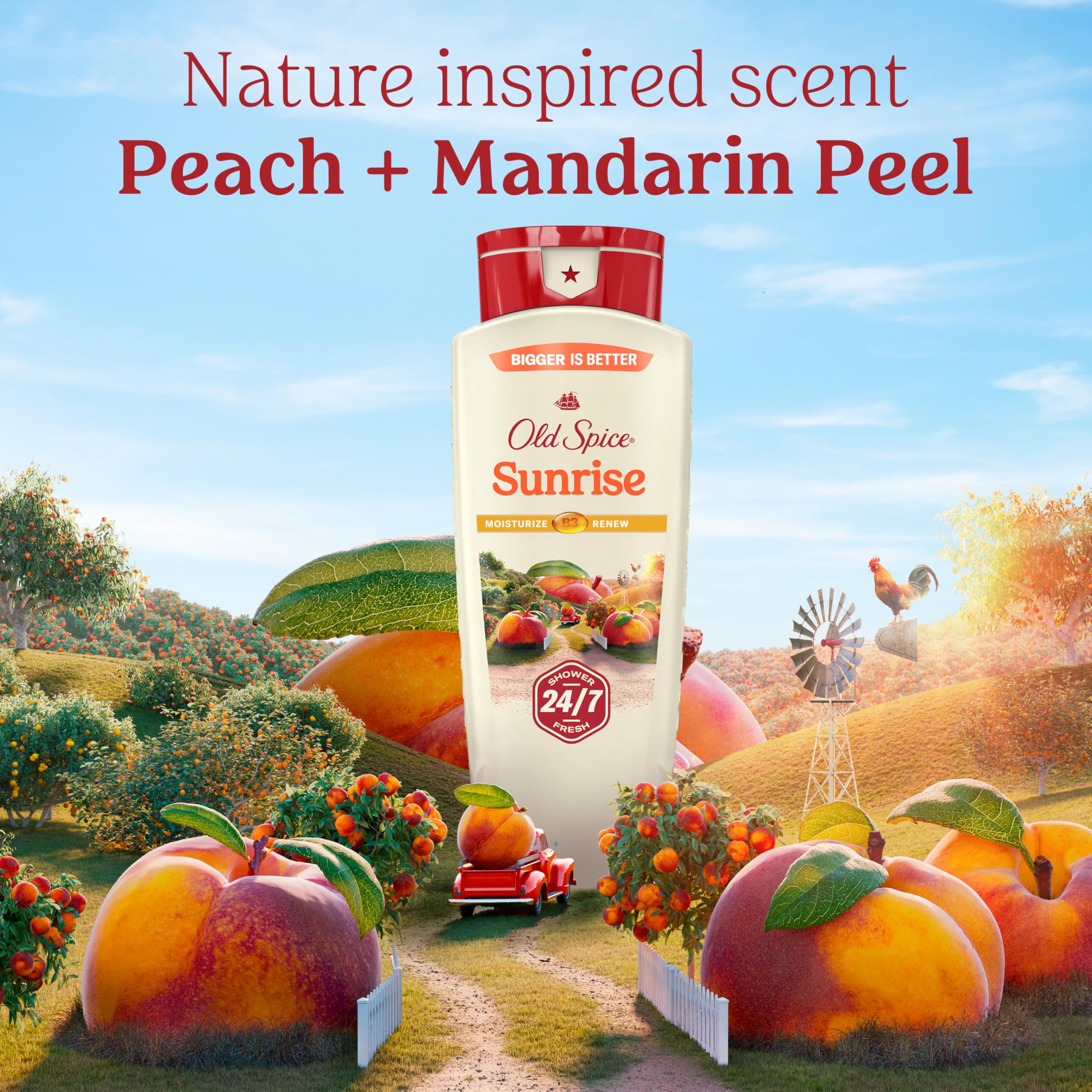 Old Spice fragancia Sunrise durazno y mandarina