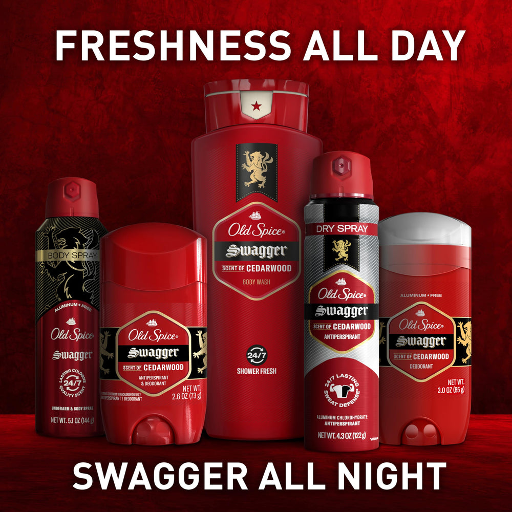 Old Spice fresh after shower, skin feels revitalized and clean