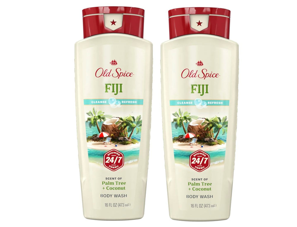Old Spice Colección Más Fresca: botella Fiji frente, aroma fresco para empezar el día