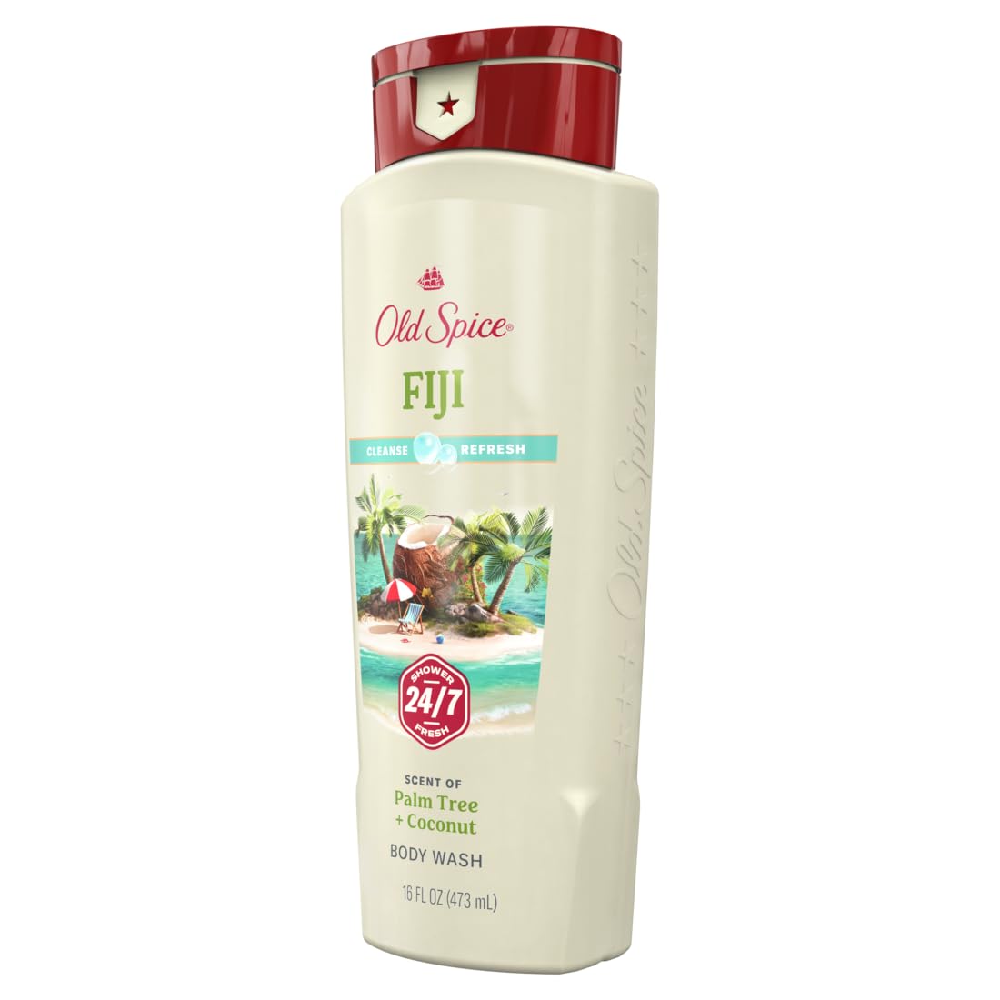 Old Spice Colección Más Fresca: escena tropical Fiji, sensación de frescura tras ducharte