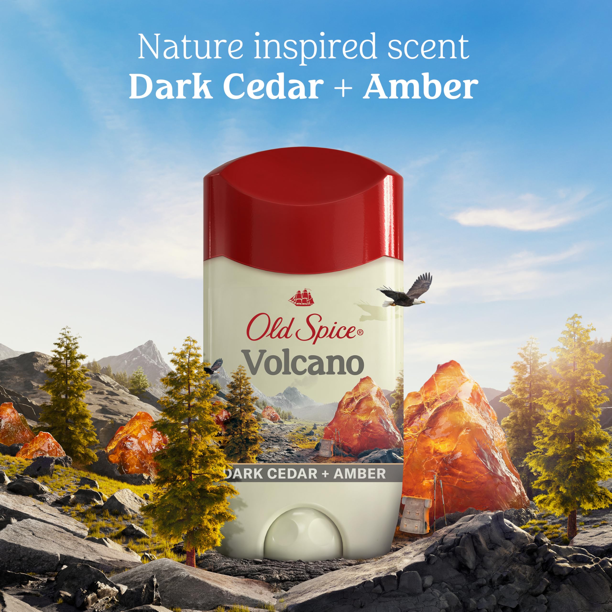 Old Spice Fresher collection logo close-up emphasizing nature-inspired vibe.
