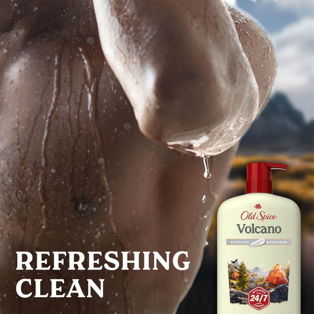 Old Spice gel de baño para hombres, botella en giro, aplicación fácil bajo la ducha.