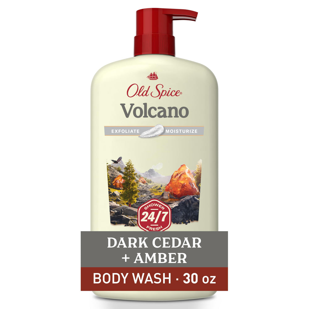 Old Spice gel de baño para hombres, frente de la botella, frescura diaria para la ducha.