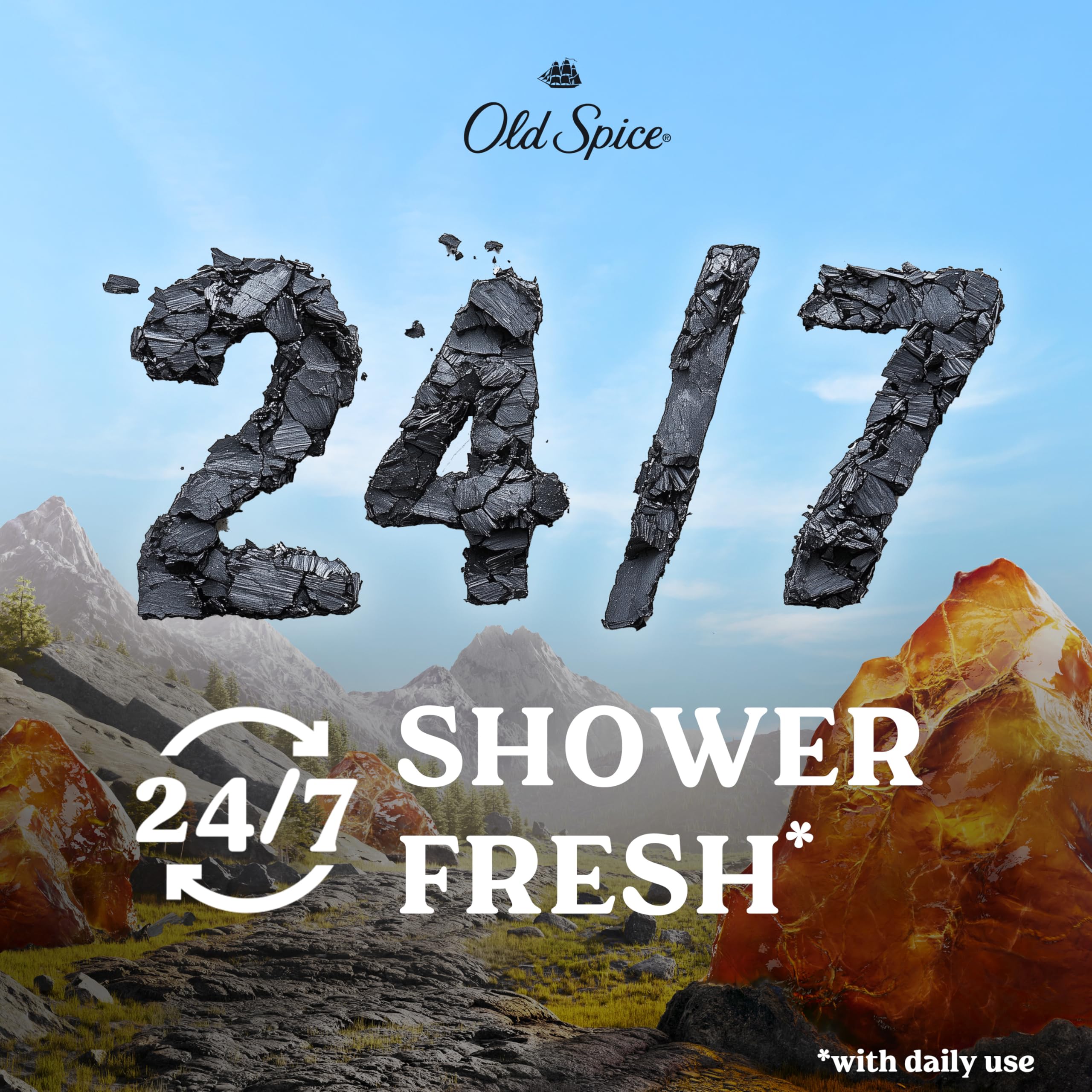 Old Spice gel de baño para hombres, uso en ducha, genera espuma suave y renovación.