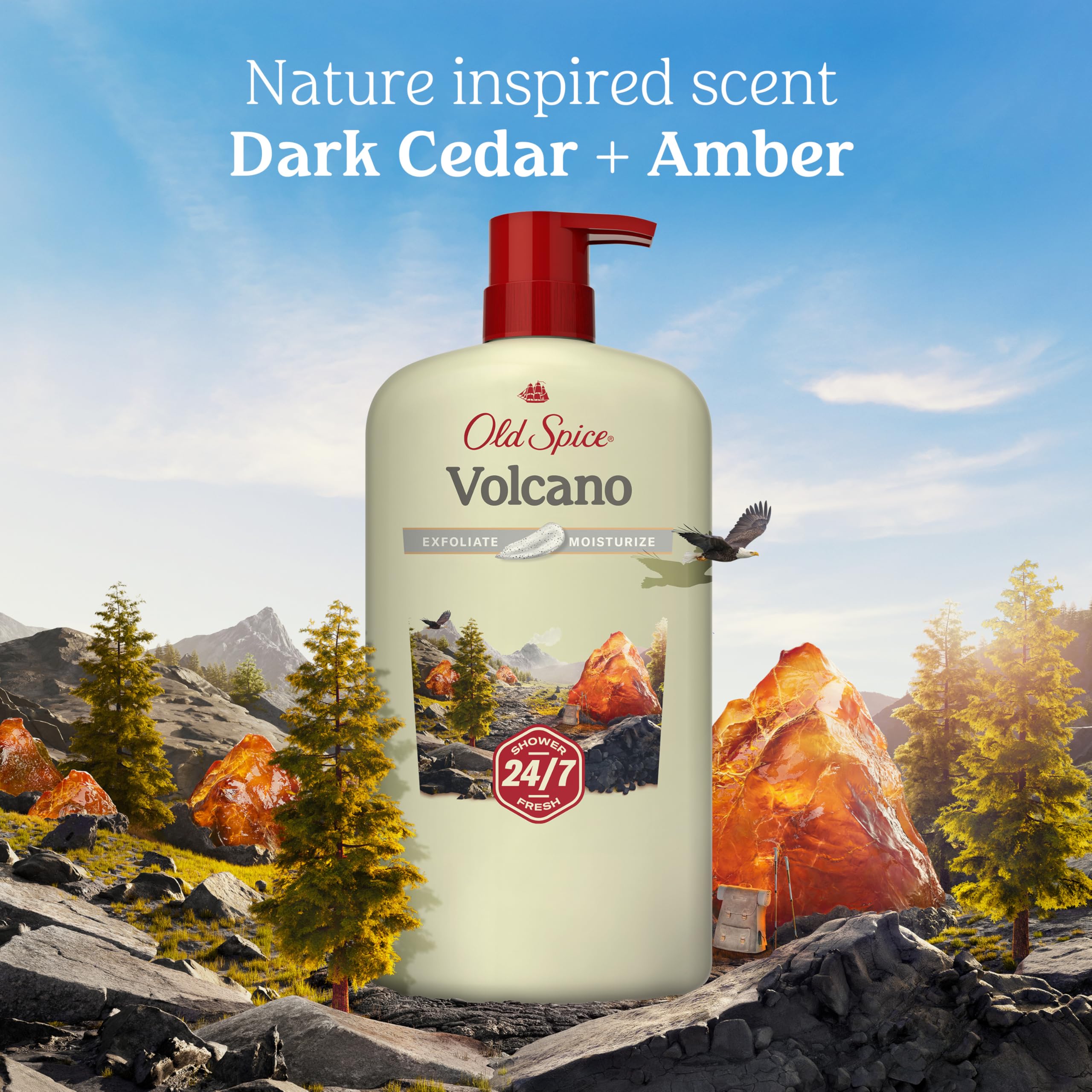 Old Spice gel de baño para hombres, vitamina B3, cuidado suave de la piel.