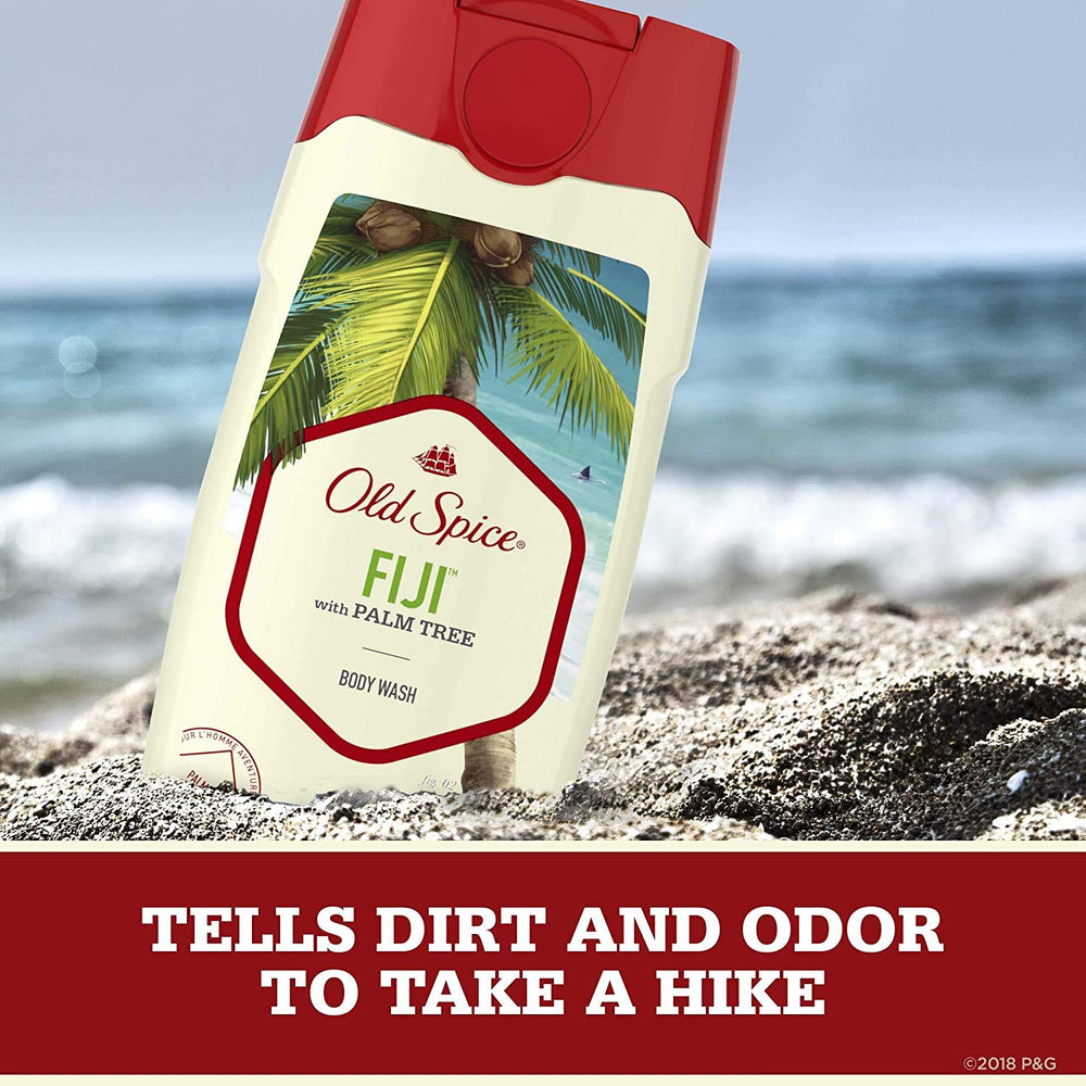 Old Spice gel de ducha para hombres con ingredientes reales, frescura duradera.