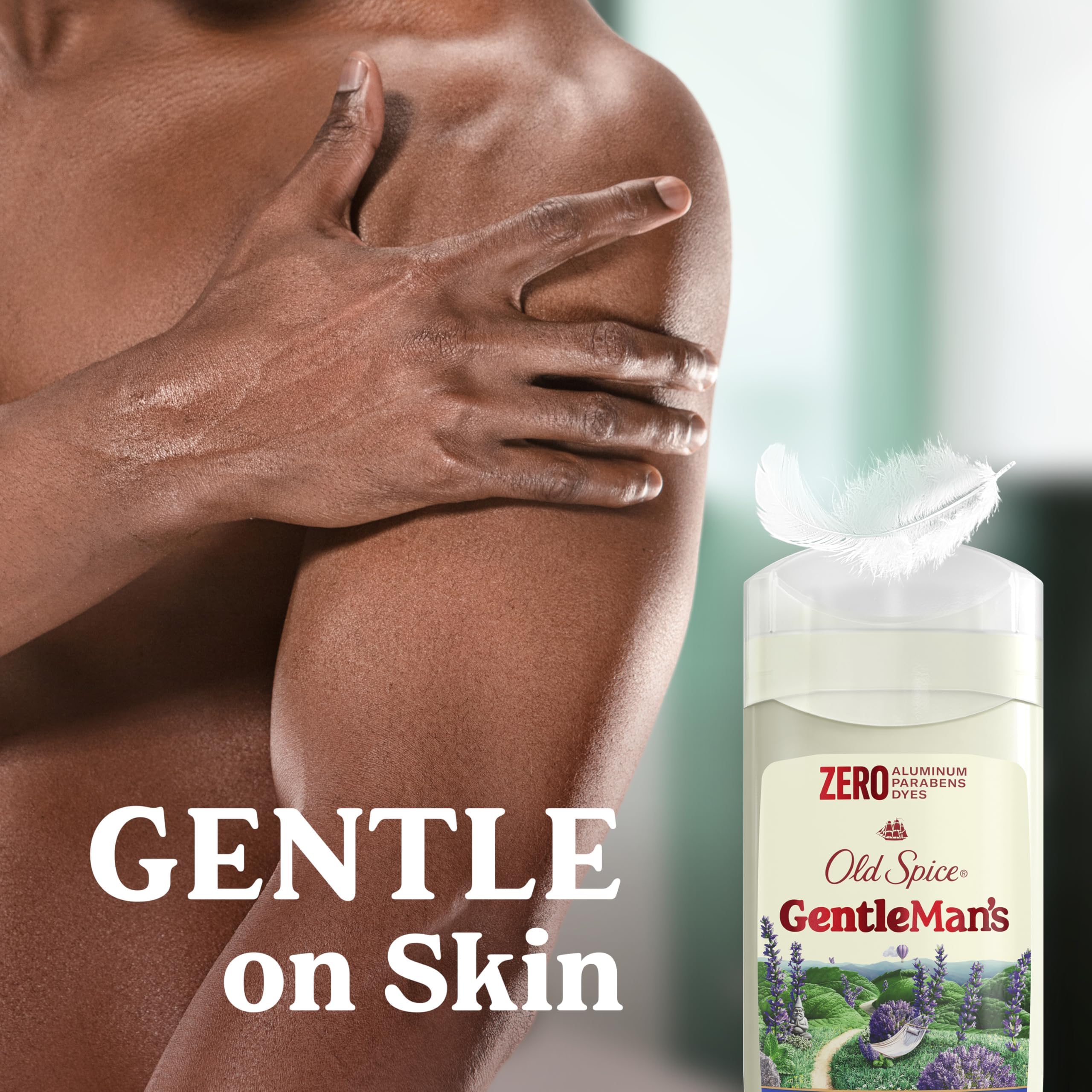 Label highlight: coconut oil and eucalyptus on Old Spice GentleMan's deodorant