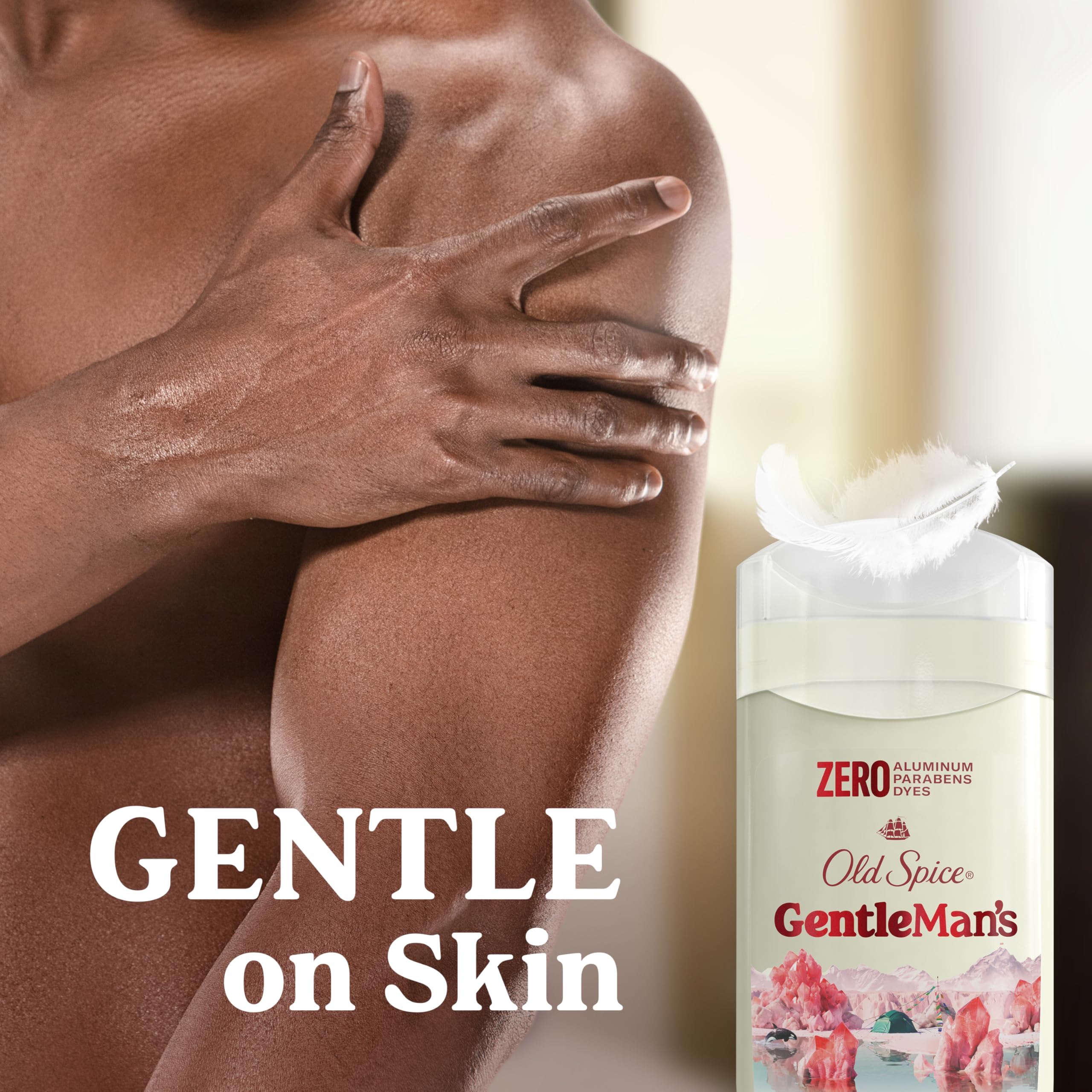Under-arm application of Old Spice GentleMan's Blend for smooth glide