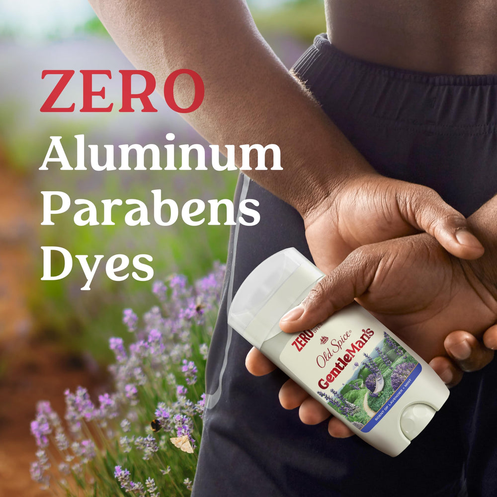 Travel-friendly Old Spice GentleMan's deodorant triple-pack in gym bag
