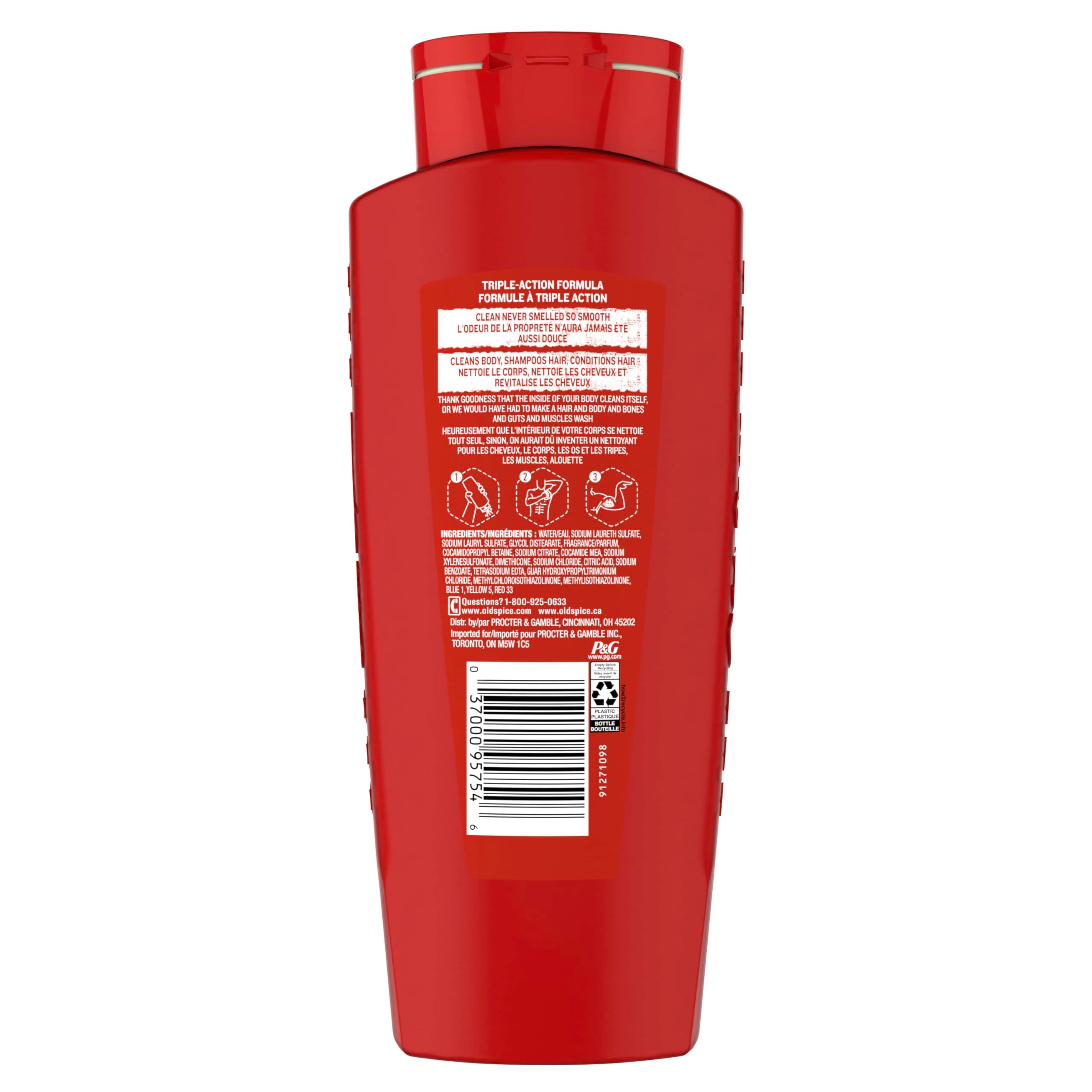 Old Spice hands applying foam for quick shower cleanse.
