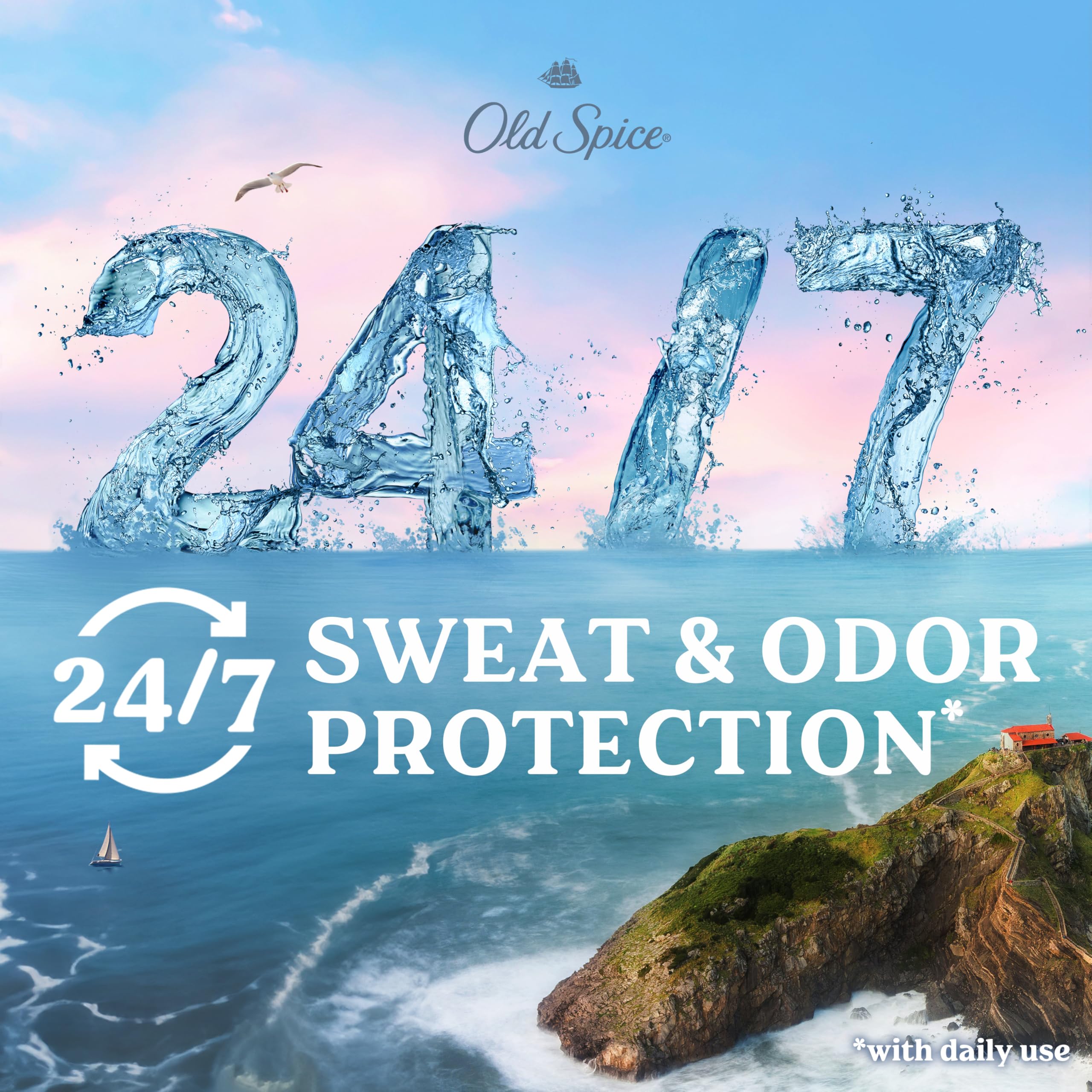 Old Spice Harbor Scent product shot highlighting ocean-inspired fresh aroma.