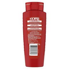 Old Spice High Endurance bottle pour reveals the crisp Pure Sport scent.