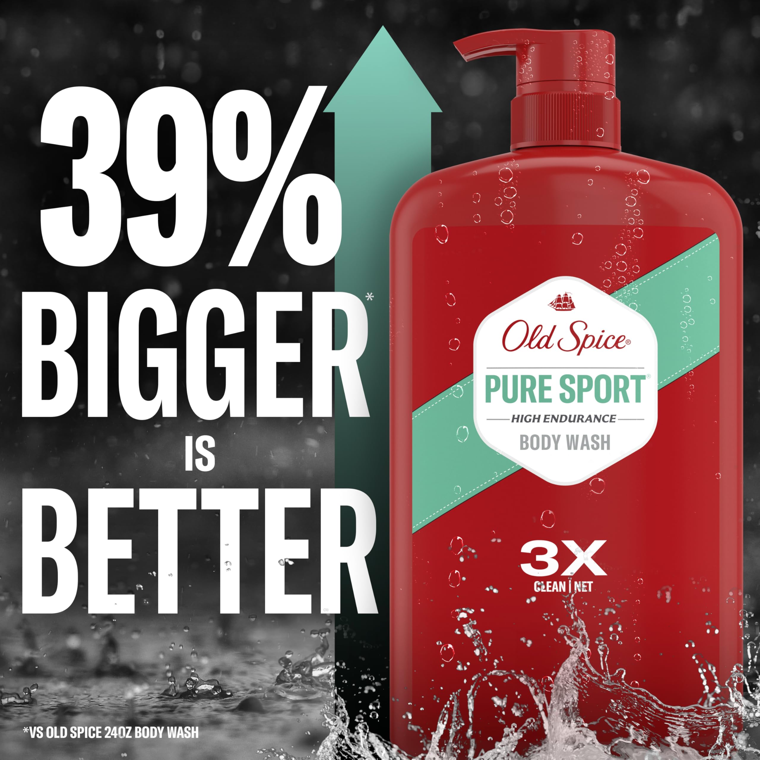 Old Spice High Endurance 24/7 shower freshness captured for daily confidence.