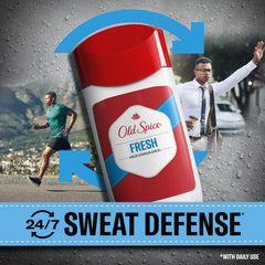 Old Spice High Endurance application closeup demonstrates clear, mess-free use.
