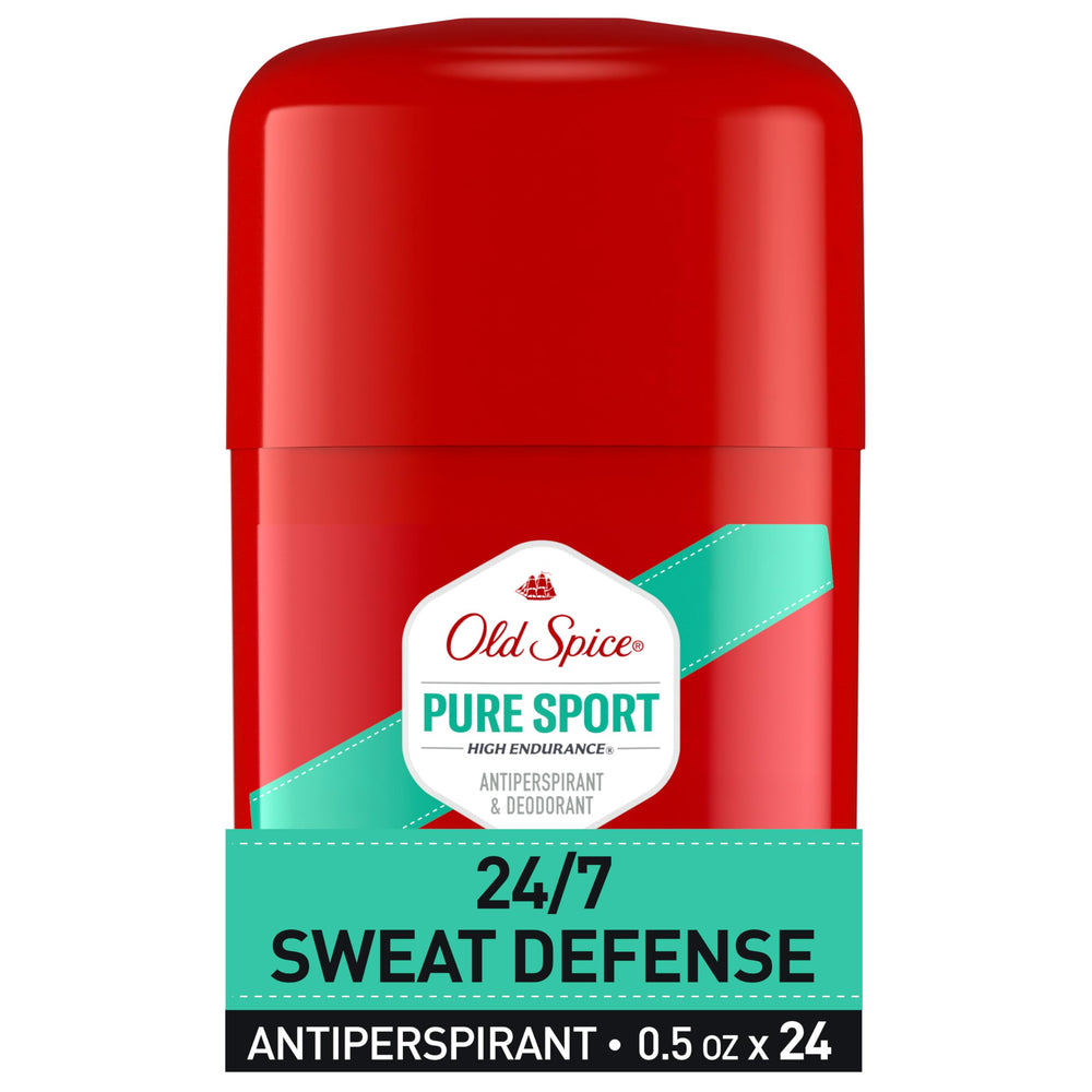 Old Spice High Endurance bottle applying invisible protection without white marks.