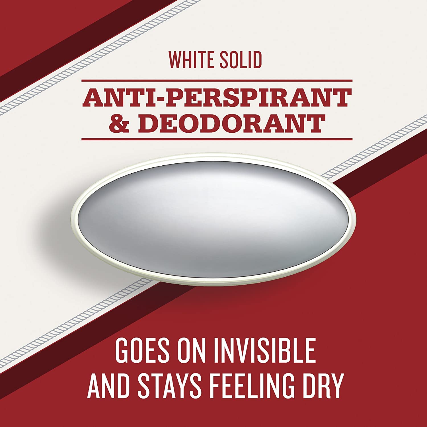 Old Spice High Endurance deodorant swatch on skin highlighting invisible, clear application.