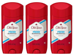 Old Spice High Endurance Fresh desodorante en barra, paquete de tres para uso diario.