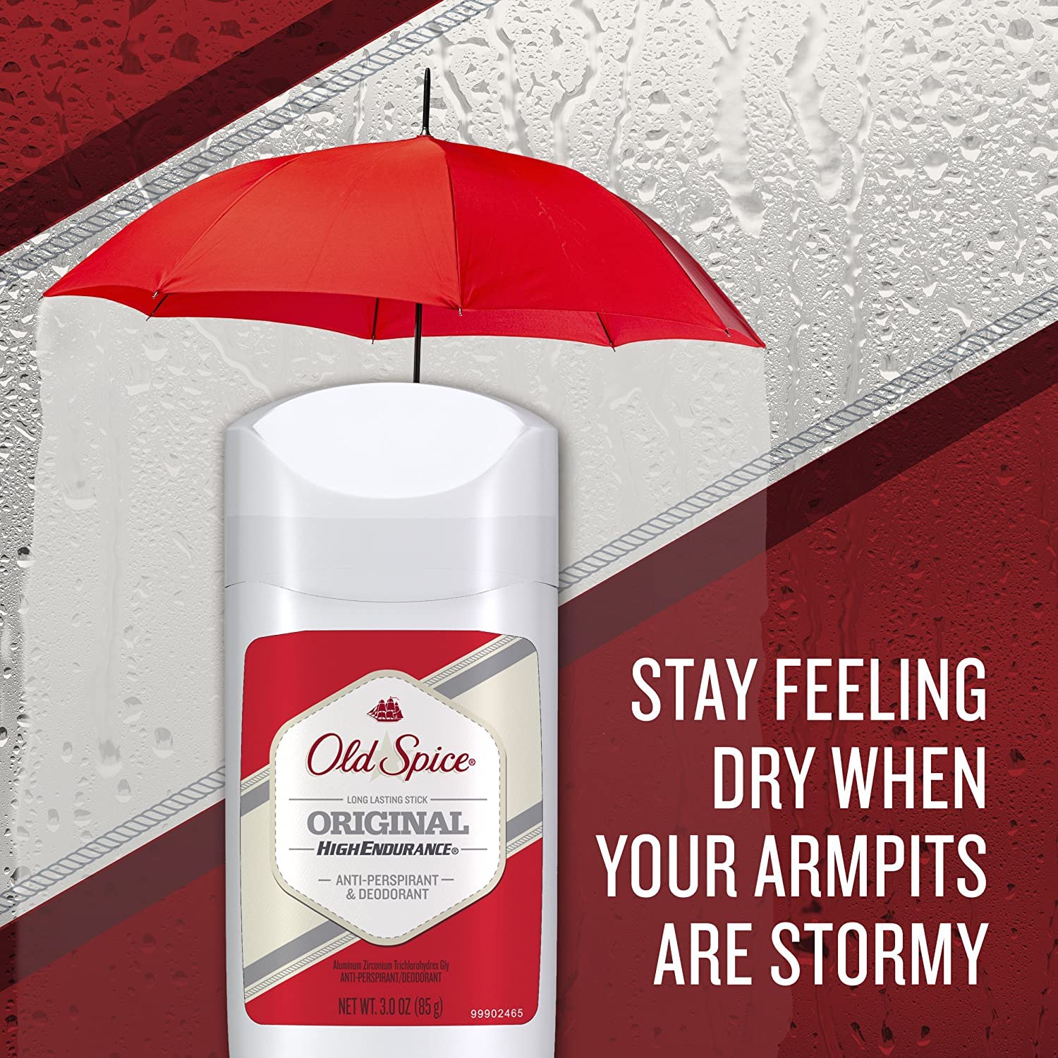 Old Spice High Endurance invisible solid dries clear on application