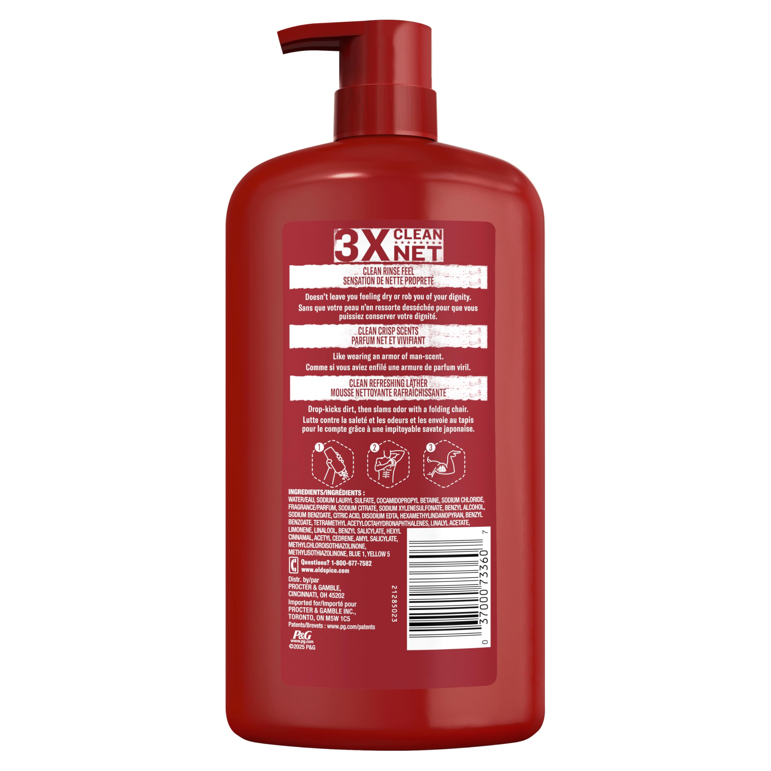 Old Spice High Endurance man shower use image suggests daily grooming routine.
