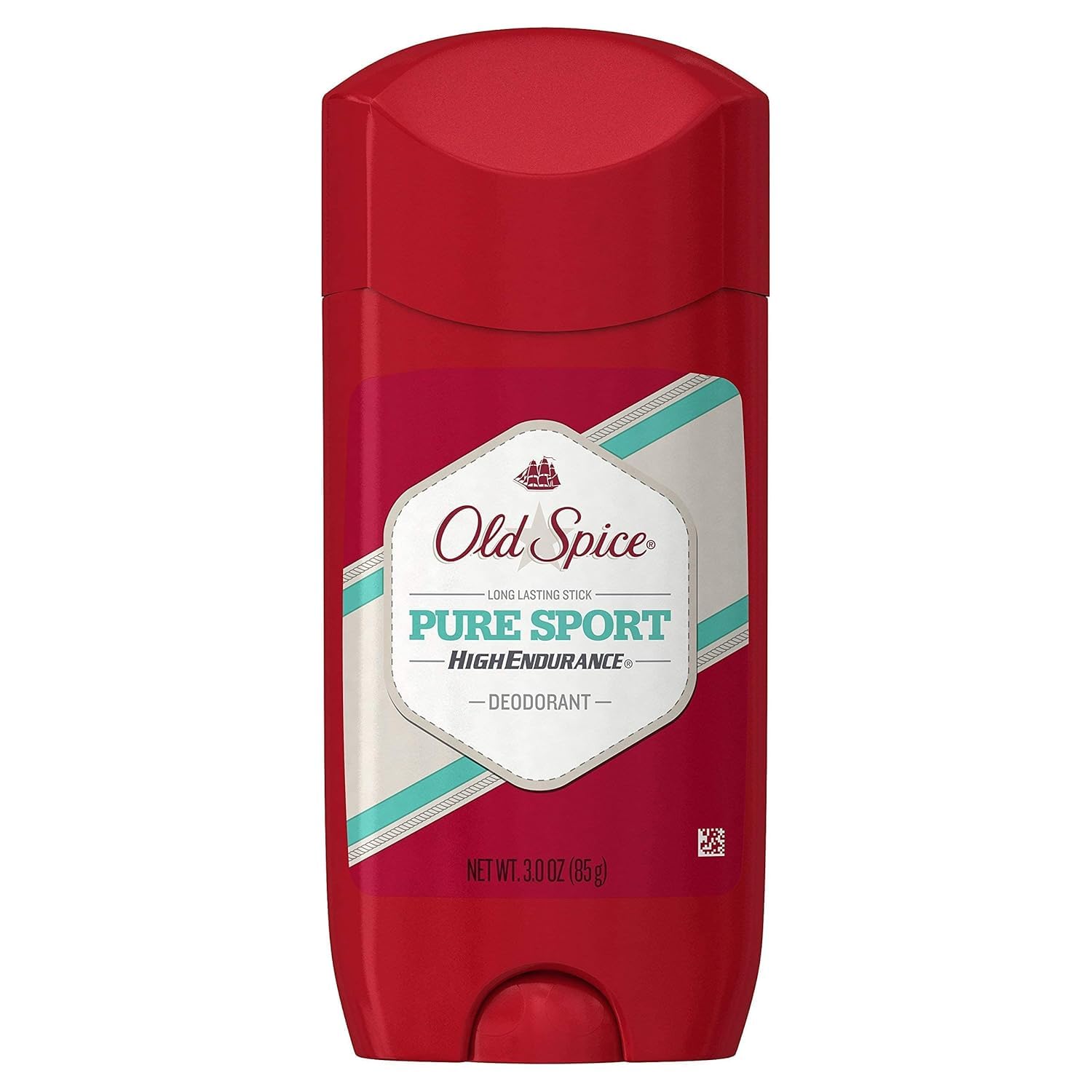 Old Spice High Endurance Pure Sport deodorant packaging highlights 3 oz size and value