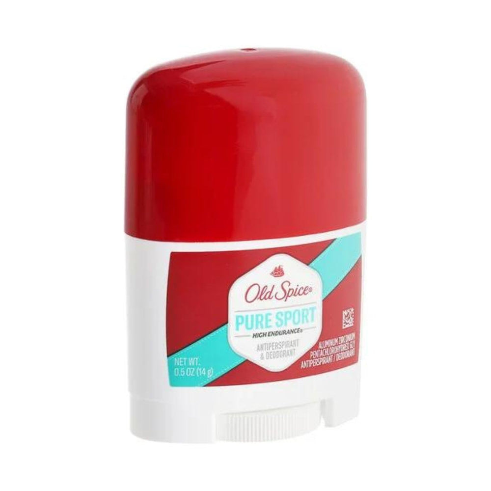 Old Spice High Endurance travel-size stick capsule for TSA-friendly convenience.