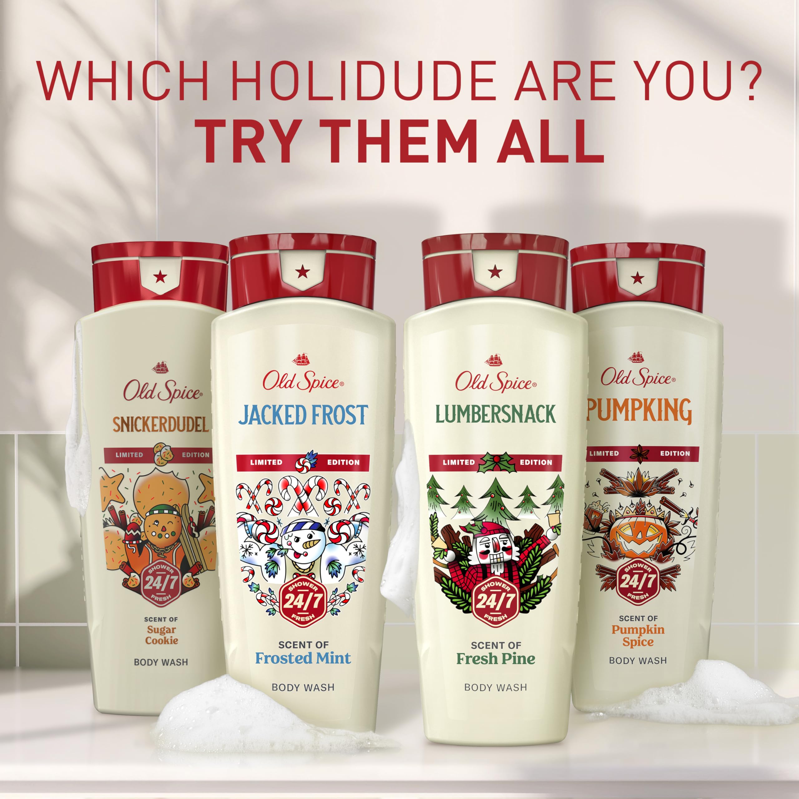 Old Spice Holidude Desodorante Jacked Frost, envase destacado, aroma fresco.
